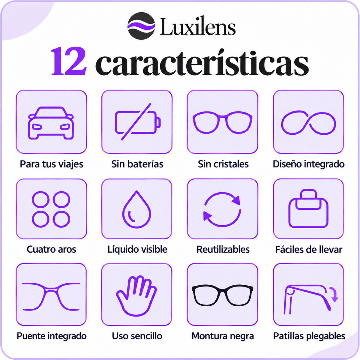 Luxilens · Gafas antimareo para viajar sin náuseas